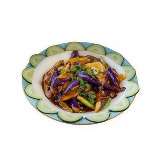 Berenjena con cerdo picado de salsa yuxiang