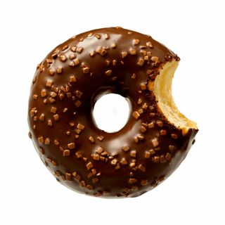 Донат з шоколадним топінгом