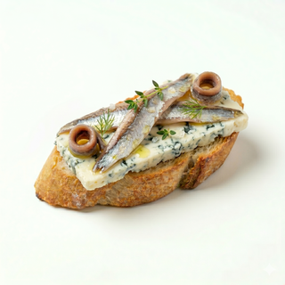 Montadito de Anchoas Y Roquefort