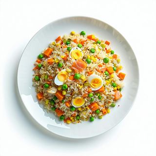 Riso saltato con salmone