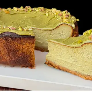Tarta de queso con pistacho 