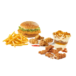 Déco box Mix + Mini chicken + Frite & dessert au Choix