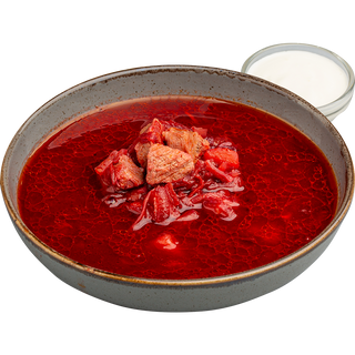 Борщ укр зі сметаною та салом Р (вин)