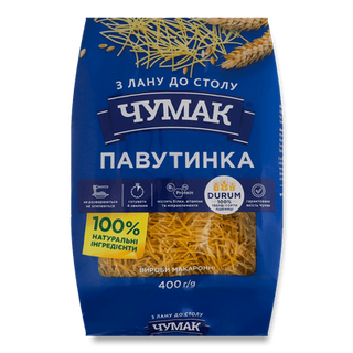 Вироби макаронні «Чумак» «Павутинка» (400г)