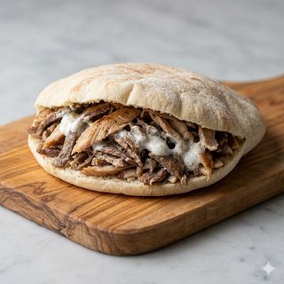 Carne, salsa panino