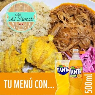 Carne Mechada Con Arroz Y Tostones