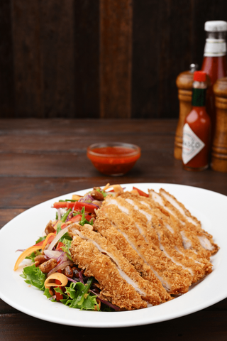 Crispy Chicken Breast Salad