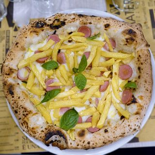 Wurstel e patatine bianca