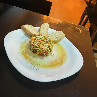 Ensalada de pimientos y queso