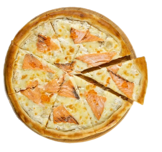 Пицца c лососем