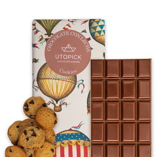 Tableta De Chocolate 38% Cacao Con Cookies 