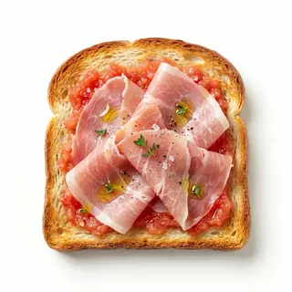 Tosta De Jamón Serrano Y Tomate