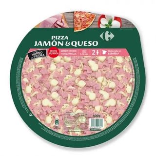 Pizza De Jamón Y Queso Carrefour 400 Gr.