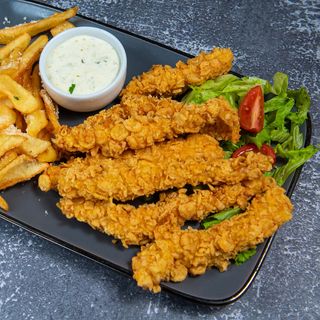 Degețele de Pui cu Cartofi Aromatizați