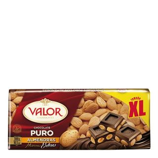 Chocolate Puro con Almendras Xl Valor sin Gluten 300 Gr.