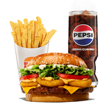 Spicy Cayenne Whopper Burger Zestaw