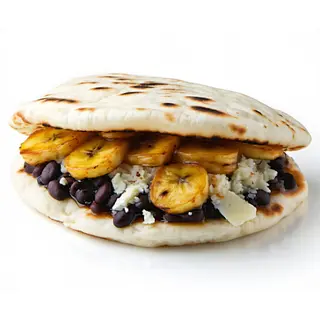 Arepa dominó con tajada