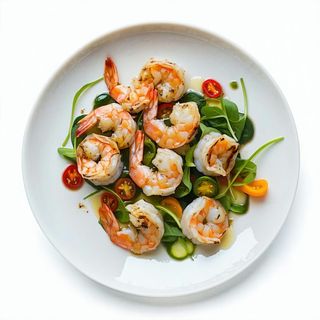 325.. Gamberi  e verdure miste