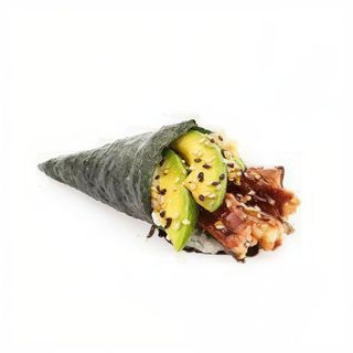 Temaki anguila con aguacate (1 pza.)