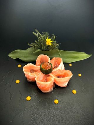Somon gras sashimi