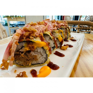 Maki pulled pork en tempura