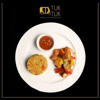 Émincé de Poisson Frits et Poivrons