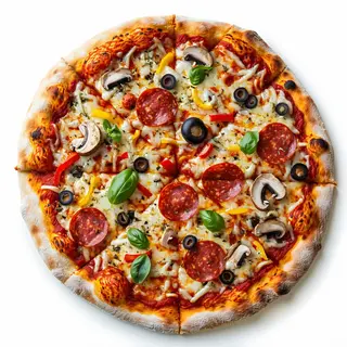 Pizza kebab con patatine