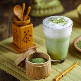 Té Matcha con leche de avena