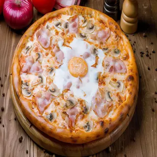 Pizza De Huevo Y Bacon (32 Cm.)