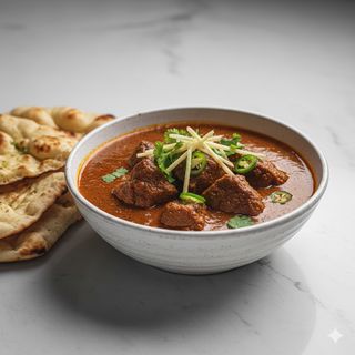 Piatto di beef nihari