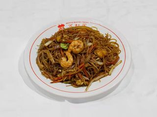  Fideos fritos con gamba