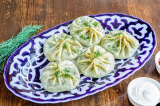 Manty ze szpinakiem i serem 5 szt