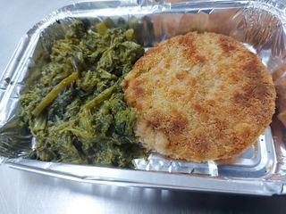 Hamburger vegano, rape stufate