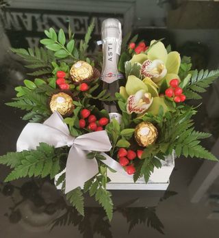 Flowerbox / Box kwiatowy "Szampan"