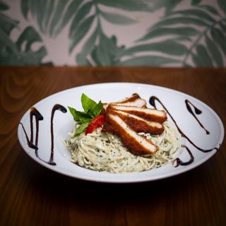 Pasta Poulet Pané Pesto