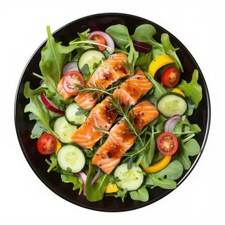 Ensalada con Salmón Ahumadol