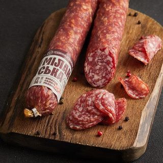 Ковбаса сирокопчена "Міланська" (половинка), 150г (13776)