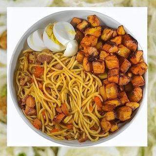 Spaghetti Plantain and Egg