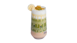 Banan & masło orzechowe matcha latte