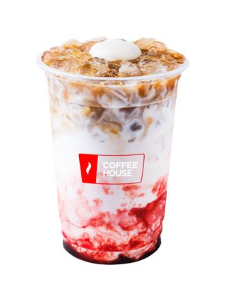 Սառը Մալինայով Կրեմ Չիզ Լատտե