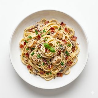 Chicken-Wine-Bacon Pasta