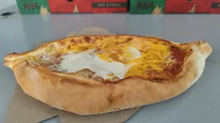 Мини пиде  Тел кайма яйце Кашкавал