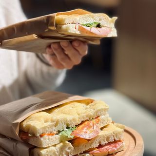 Focaccia Sandwich Mortadella