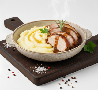 Escalop de porc in sos cu piure