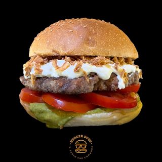 Hamburger di asina Thomas Shelby con patatine e salsa a scelta