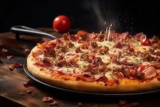 Pizza De Carne Mixta 32 Cm.