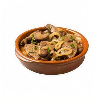 84. Ternera Con Cebollas