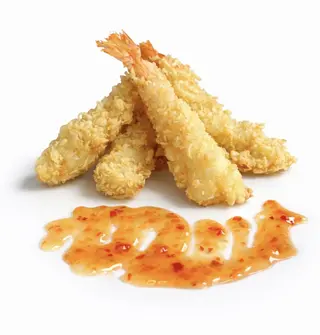 Langostinos En Tempura Con Salsa De Chili Dulce (6 uds)