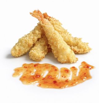 Langostinos En Tempura Con Salsa De Chili Dulce