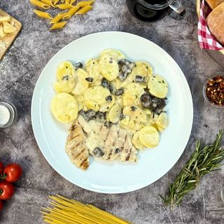 Pollo grigliato con Funghi e Patate